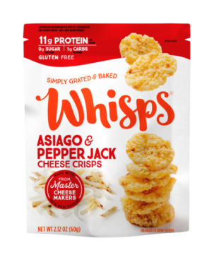 Whisps Baked Asiago & Pepper Jack Cheese Crisps 2.12oz 12ct